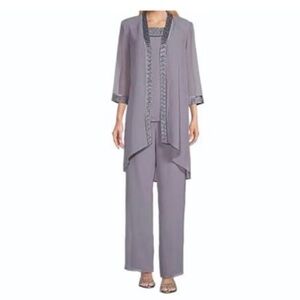 New Le Bos womens 3 Pc Pleated Charmuse Pant Set 16W